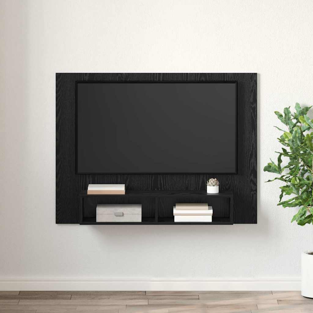 vidaXL TV Cabinet Set Black Oak 120 x 23.5 x 90 cm Engineered Wood