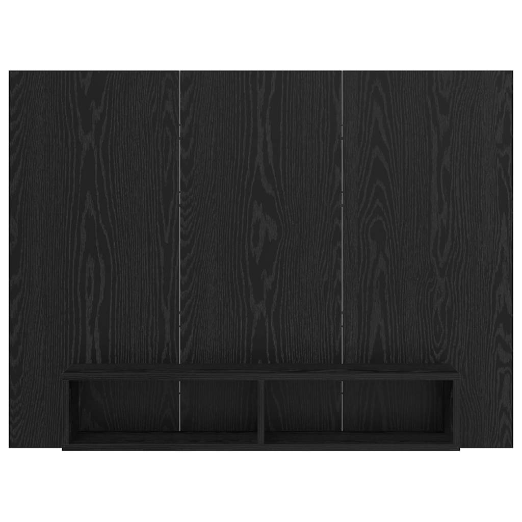 vidaXL TV Cabinet Set Black Oak 120 x 23.5 x 90 cm Engineered Wood