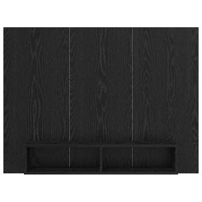 vidaXL TV Cabinet Set Black Oak 120 x 23.5 x 90 cm Engineered Wood