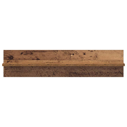 vidaXL Wall Shelf 2 pcs Old Wood 80 x 11.5 x 18 cm Engineered Wood