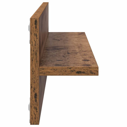 vidaXL Wall Shelf 2 pcs Old Wood 80 x 11.5 x 18 cm Engineered Wood