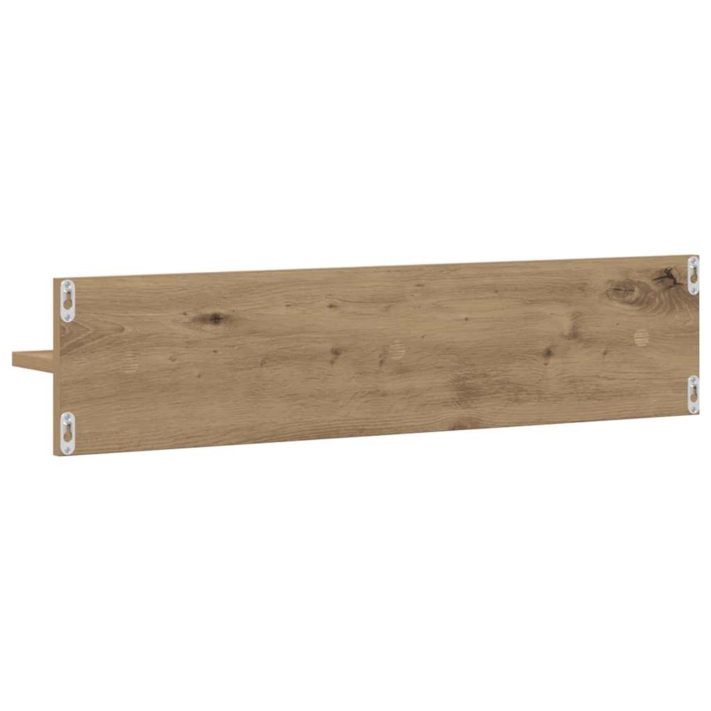 vidaXL Wall Shelf 2 pcs Artisan Oak 80 x 11.5 x 18 cm Engineered Wood