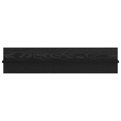 vidaXL Wall Shelf 2 pcs Black Oak 80 x 11.5 x 18 cm Engineered Wood