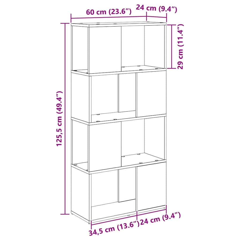 vidaXL TV Cabinet Set Brown 60 x 24 x 125.5 cm Engineered Wood
