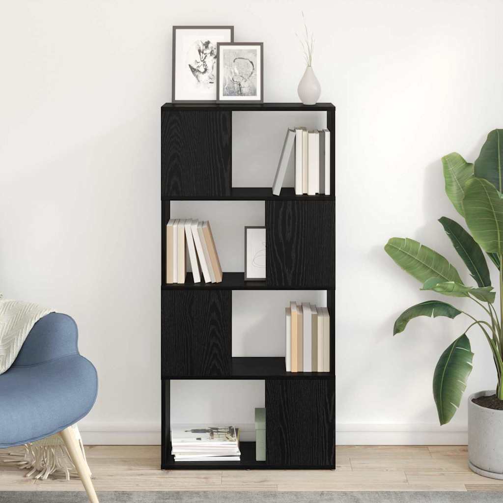 vidaXL TV Cabinet Set Black 60 x 24 x 125.5 cm Engineered Wood