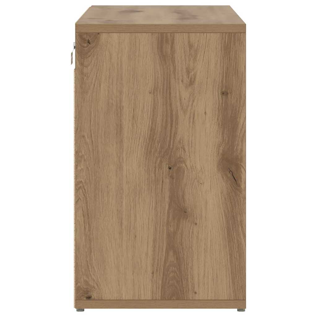vidaXL Shoe Cabinet 77.5 x 30 x 51 cm Engineered Wood Artisan Oak