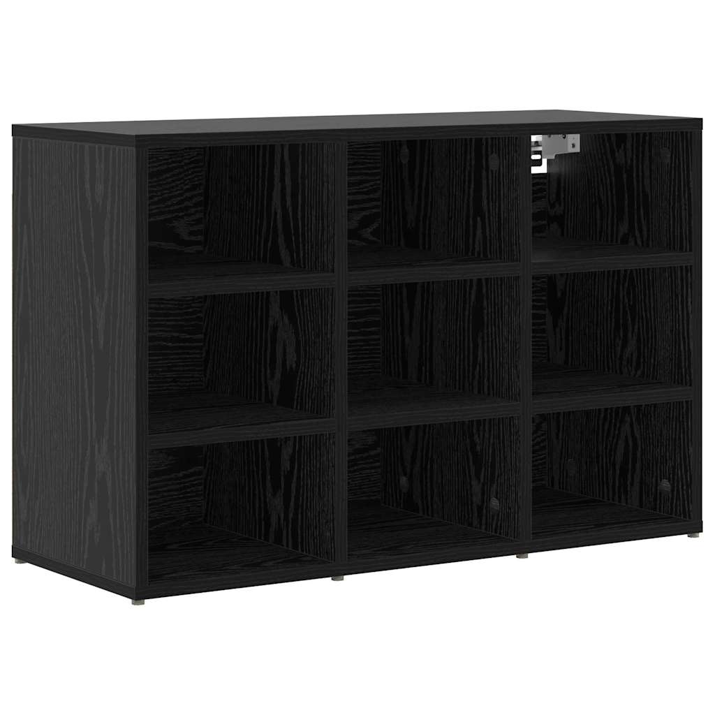 vidaXL Shoe Cabinet 77.5 x 30 x 51 cm Engineered Wood Black Oak