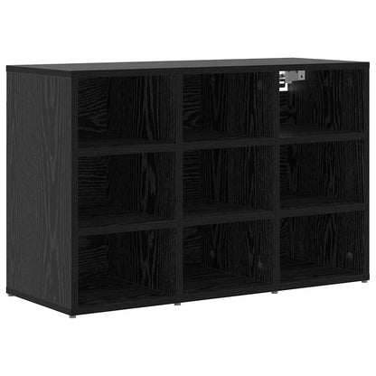 vidaXL Shoe Cabinet 77.5 x 30 x 51 cm Engineered Wood Black Oak