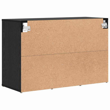vidaXL Shoe Cabinet 77.5 x 30 x 51 cm Engineered Wood Black Oak