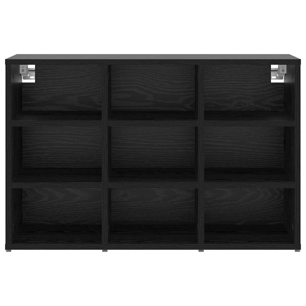 vidaXL Shoe Cabinet 77.5 x 30 x 51 cm Engineered Wood Black Oak