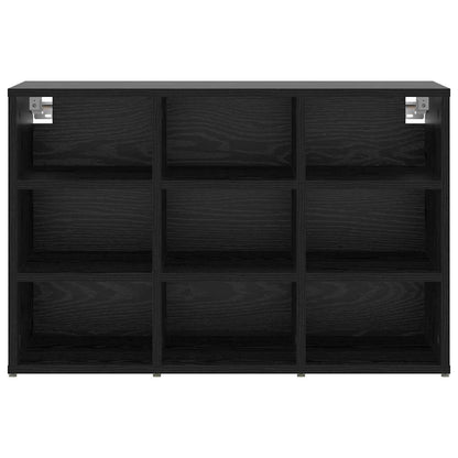 vidaXL Shoe Cabinet 77.5 x 30 x 51 cm Engineered Wood Black Oak