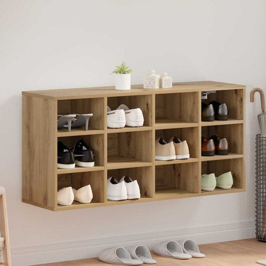 vidaXL Shoe Cabinet 103 x 30 x 51 cm Engineered Wood Artisan Oak