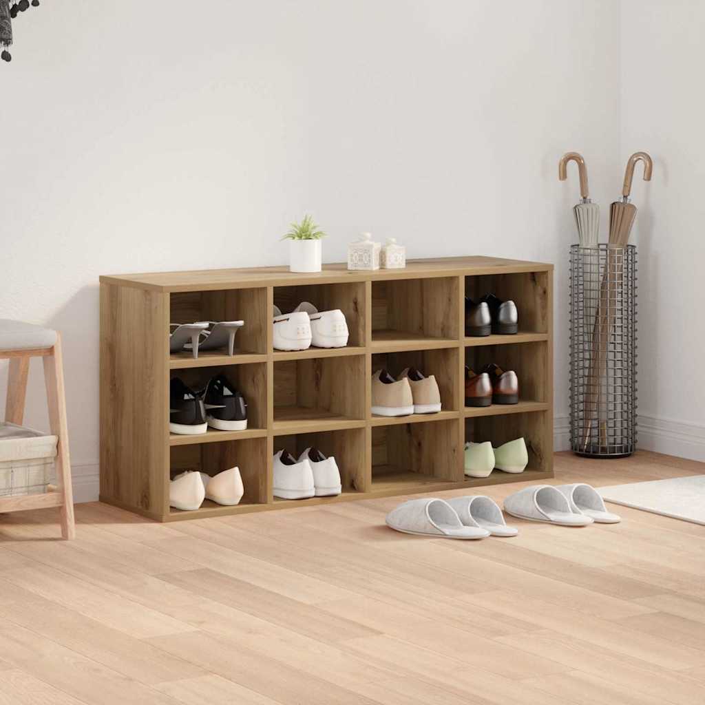 vidaXL Shoe Cabinet 103 x 30 x 51 cm Engineered Wood Artisan Oak