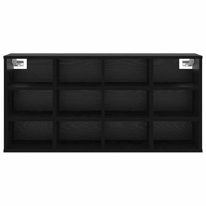 vidaXL Shoe Cabinet 103 x 30 x 51 cm Engineered Wood Black Oak