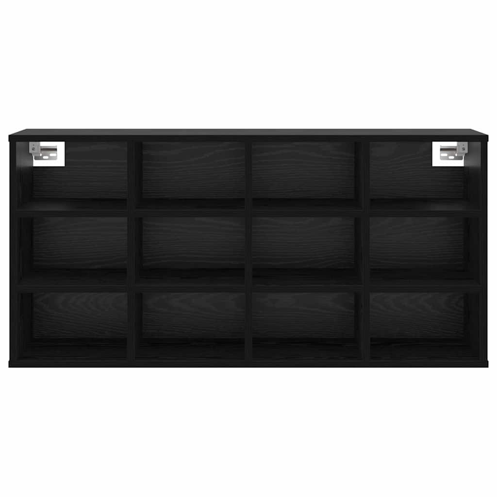 vidaXL Shoe Cabinet 103 x 30 x 51 cm Engineered Wood Black Oak