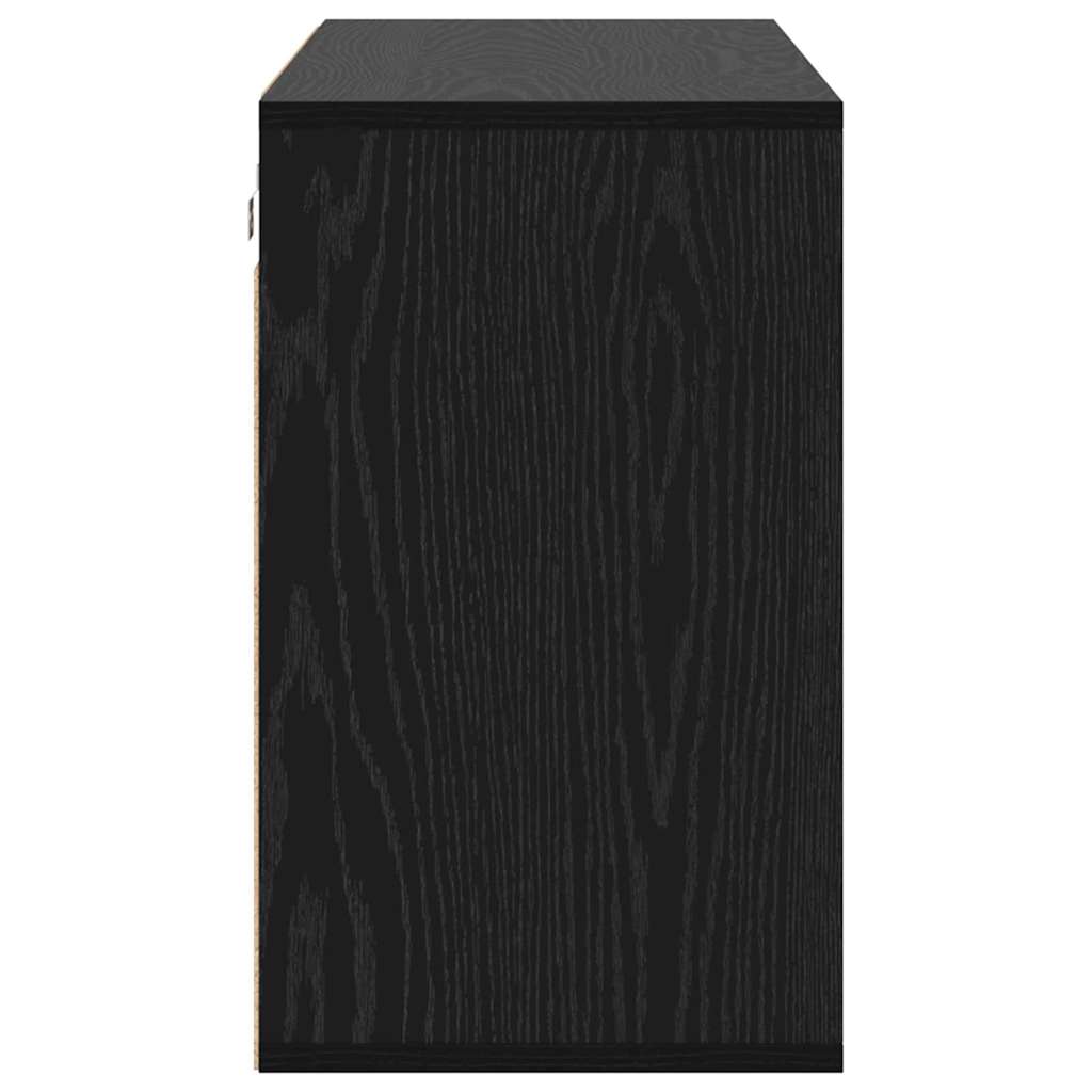 vidaXL Shoe Cabinet 103 x 30 x 51 cm Engineered Wood Black Oak
