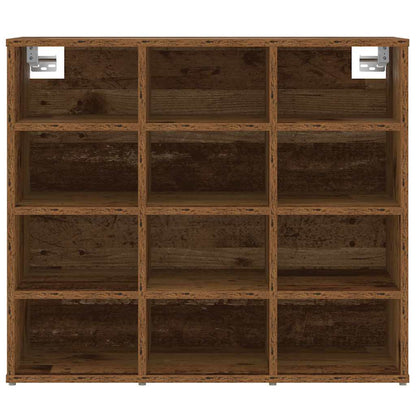 vidaXL Shoe Cabinet Old Wood 77.5 x 30 x 67 cm Engineered Wood