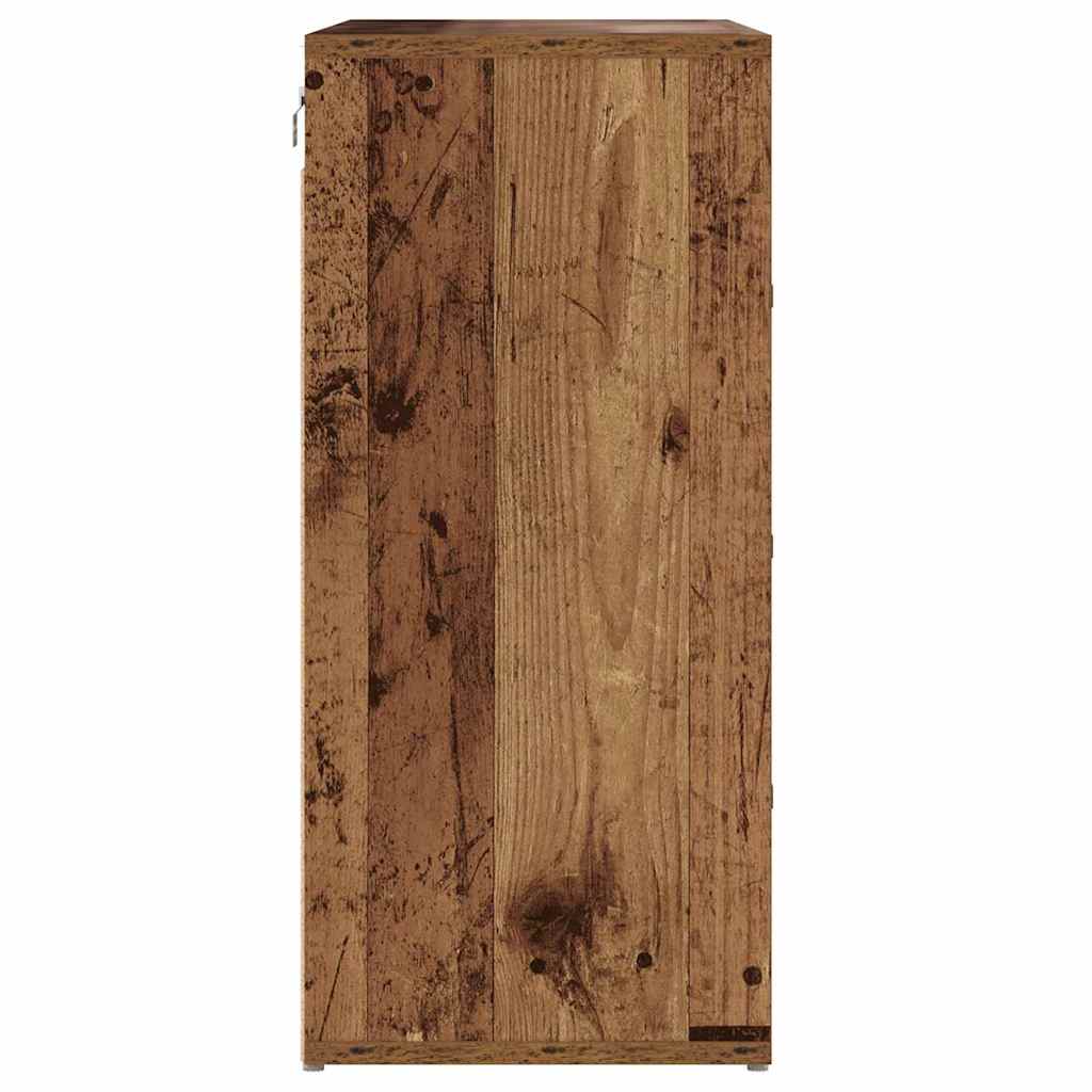 vidaXL Shoe Cabinet Old Wood 77.5 x 30 x 67 cm Engineered Wood