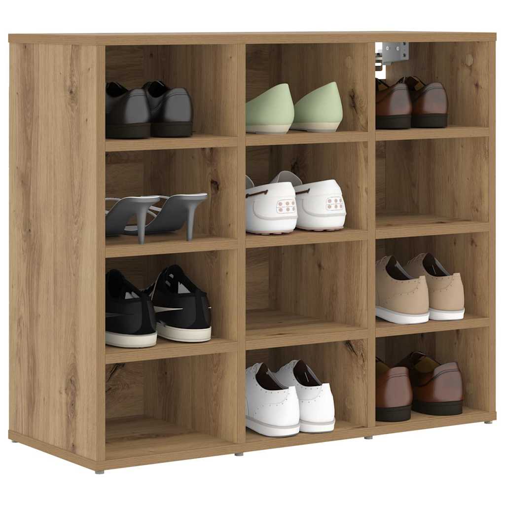 vidaXL Shoe Cabinet 77.5 x 30 x 67 cm Engineered Wood Artisan Oak
