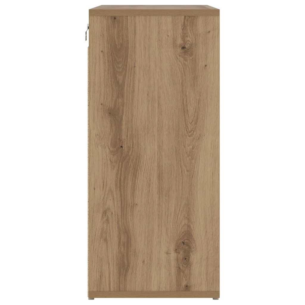 vidaXL Shoe Cabinet 77.5 x 30 x 67 cm Engineered Wood Artisan Oak