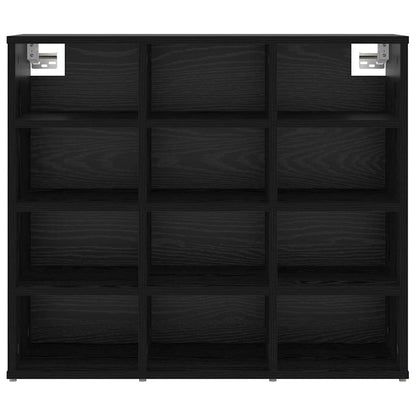 vidaXL Shoe Cabinet 77.5 x 30 x 67 cm Engineered Wood Black Oak