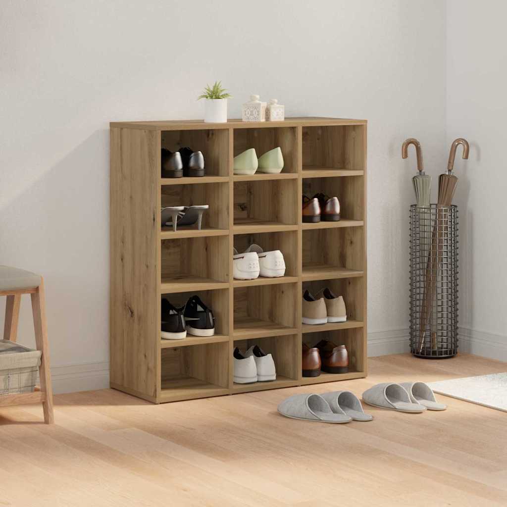 vidaXL Shoe Cabinet 77.5 x 30 x 83.5 cm Engineered Wood Artisan Oak