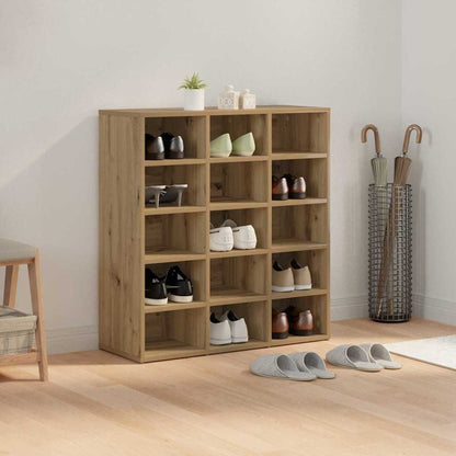 vidaXL Shoe Cabinet 77.5 x 30 x 83.5 cm Engineered Wood Artisan Oak