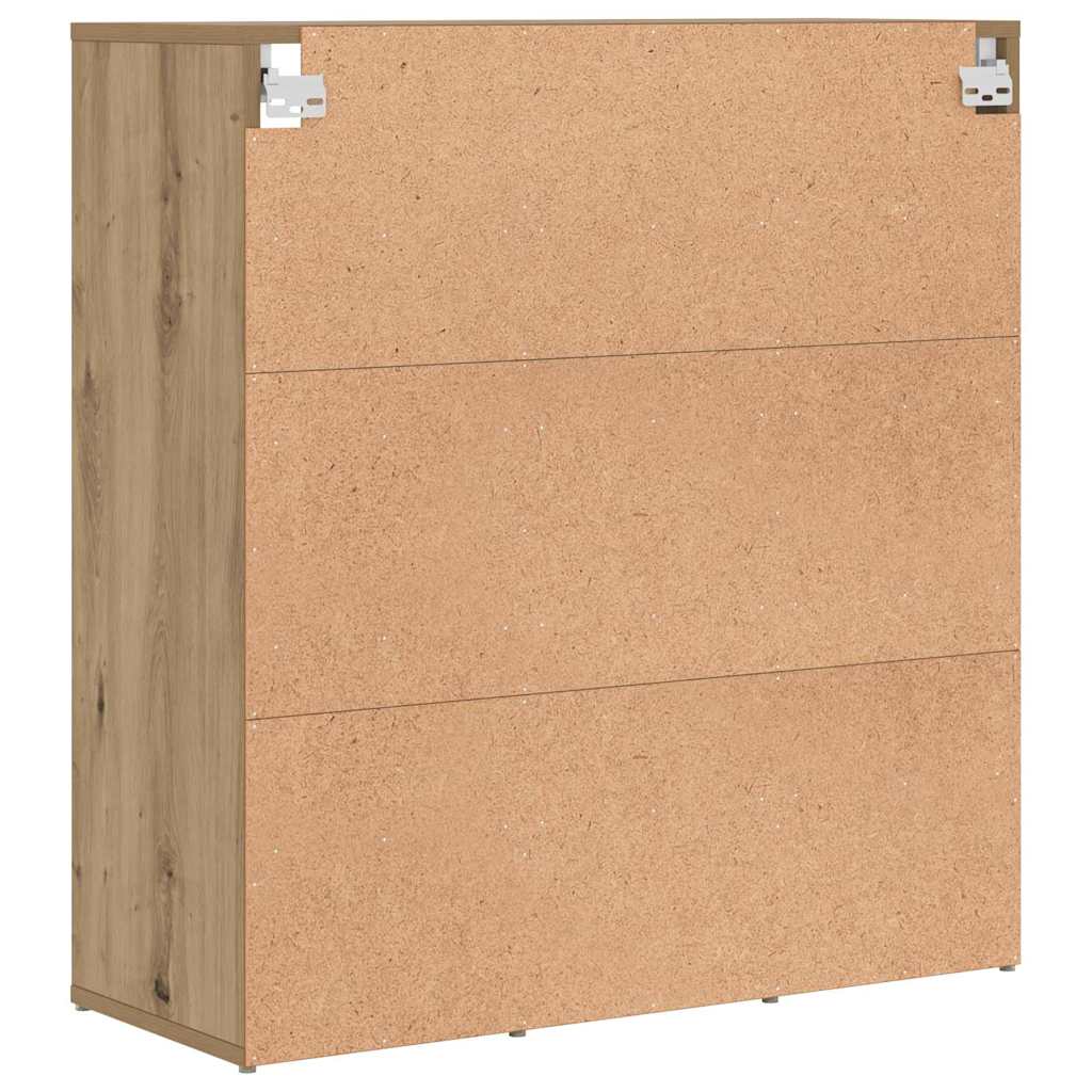 vidaXL Shoe Cabinet 77.5 x 30 x 83.5 cm Engineered Wood Artisan Oak