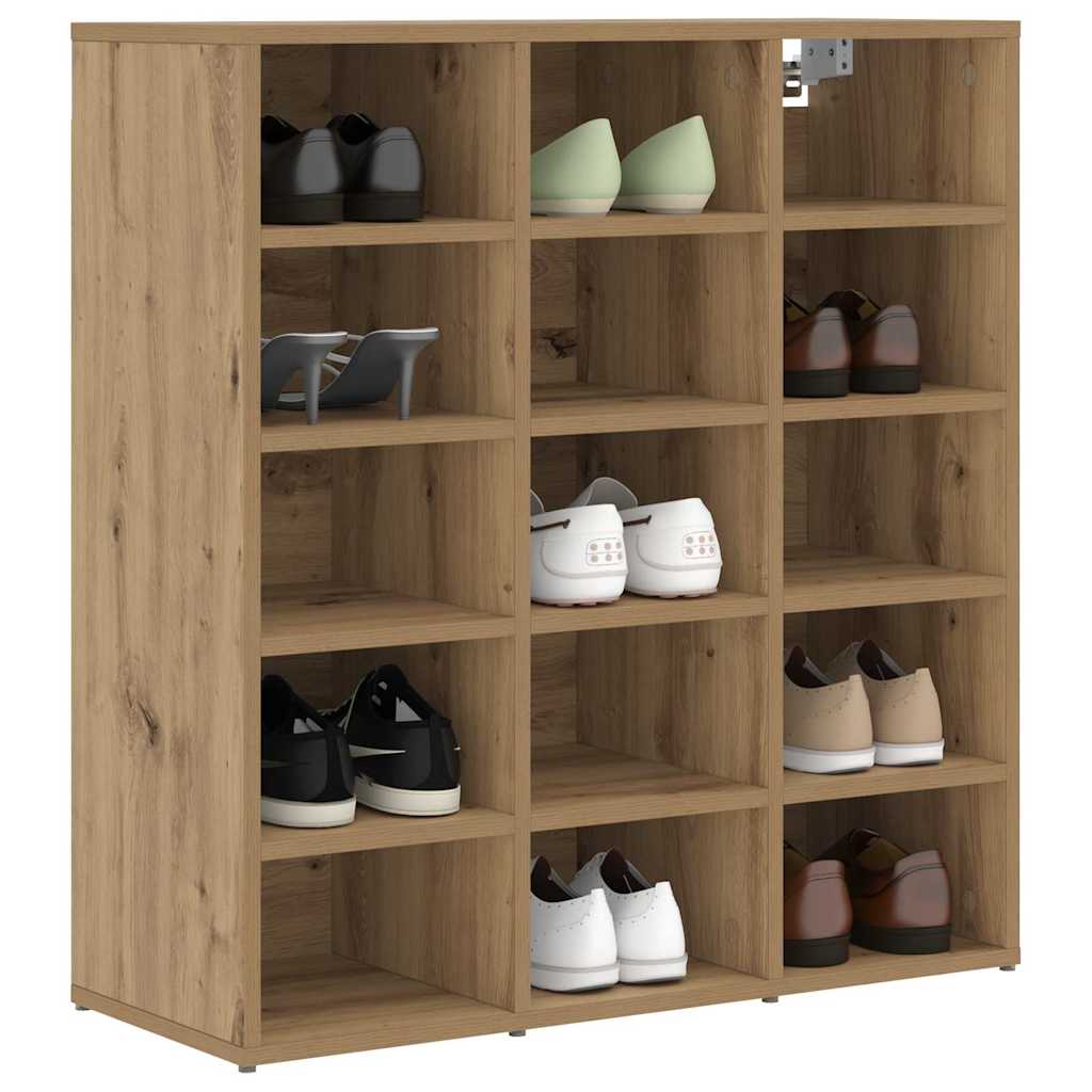 vidaXL Shoe Cabinet 77.5 x 30 x 83.5 cm Engineered Wood Artisan Oak