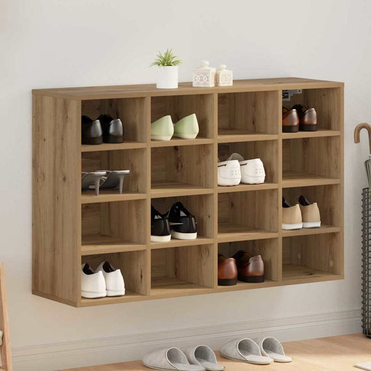 vidaXL Shoe Cabinet 103 x 30 x 67 cm Engineered Wood Artisan Oak