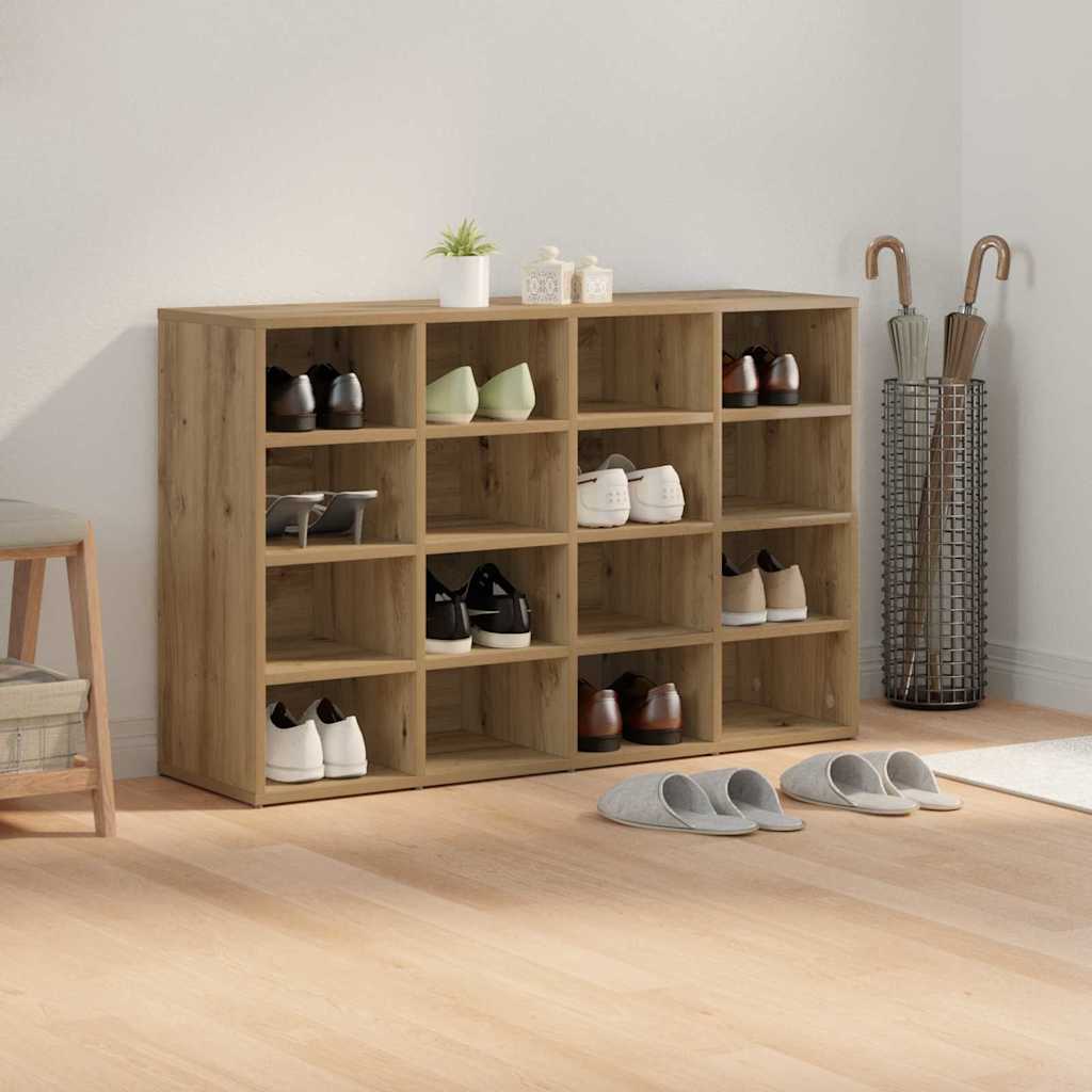vidaXL Shoe Cabinet 103 x 30 x 67 cm Engineered Wood Artisan Oak
