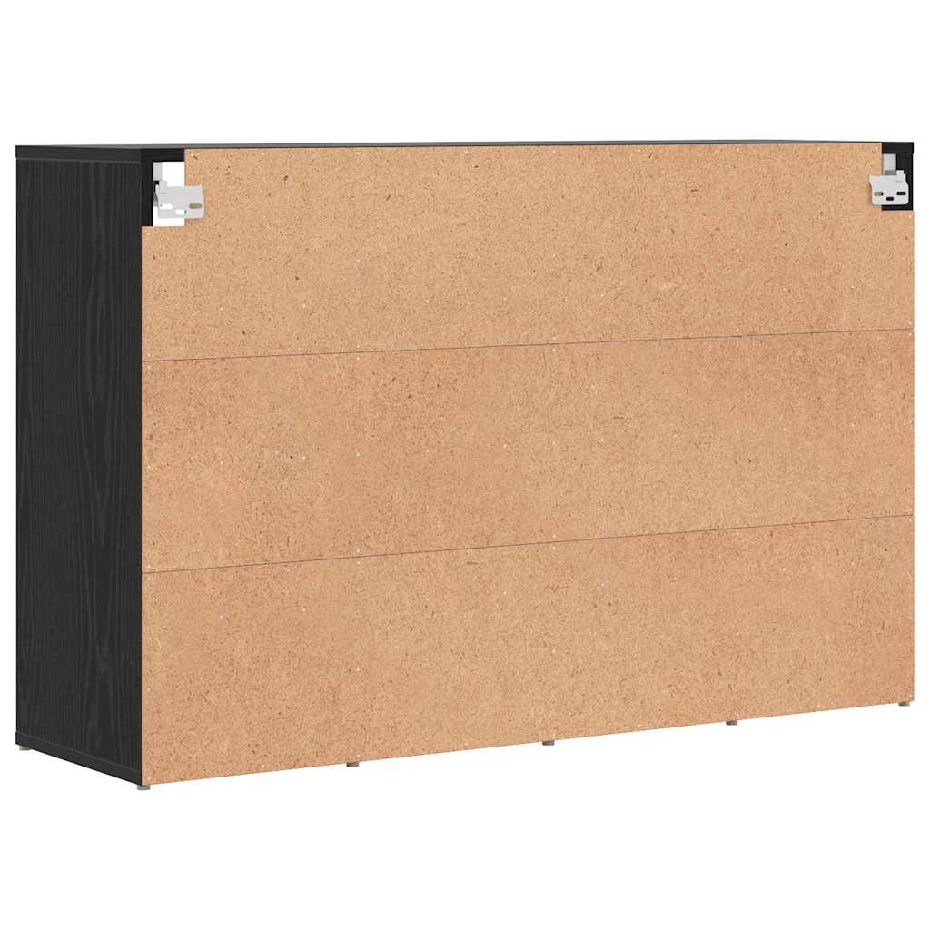 vidaXL Shoe Cabinet 103 x 30 x 67 cm Engineered Wood Black Oak