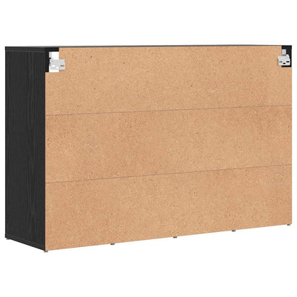 vidaXL Shoe Cabinet 103 x 30 x 67 cm Engineered Wood Black Oak