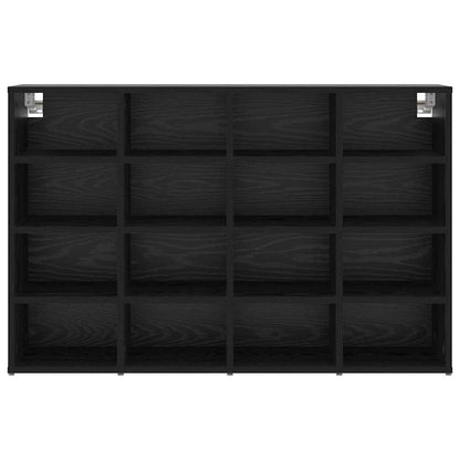vidaXL Shoe Cabinet 103 x 30 x 67 cm Engineered Wood Black Oak