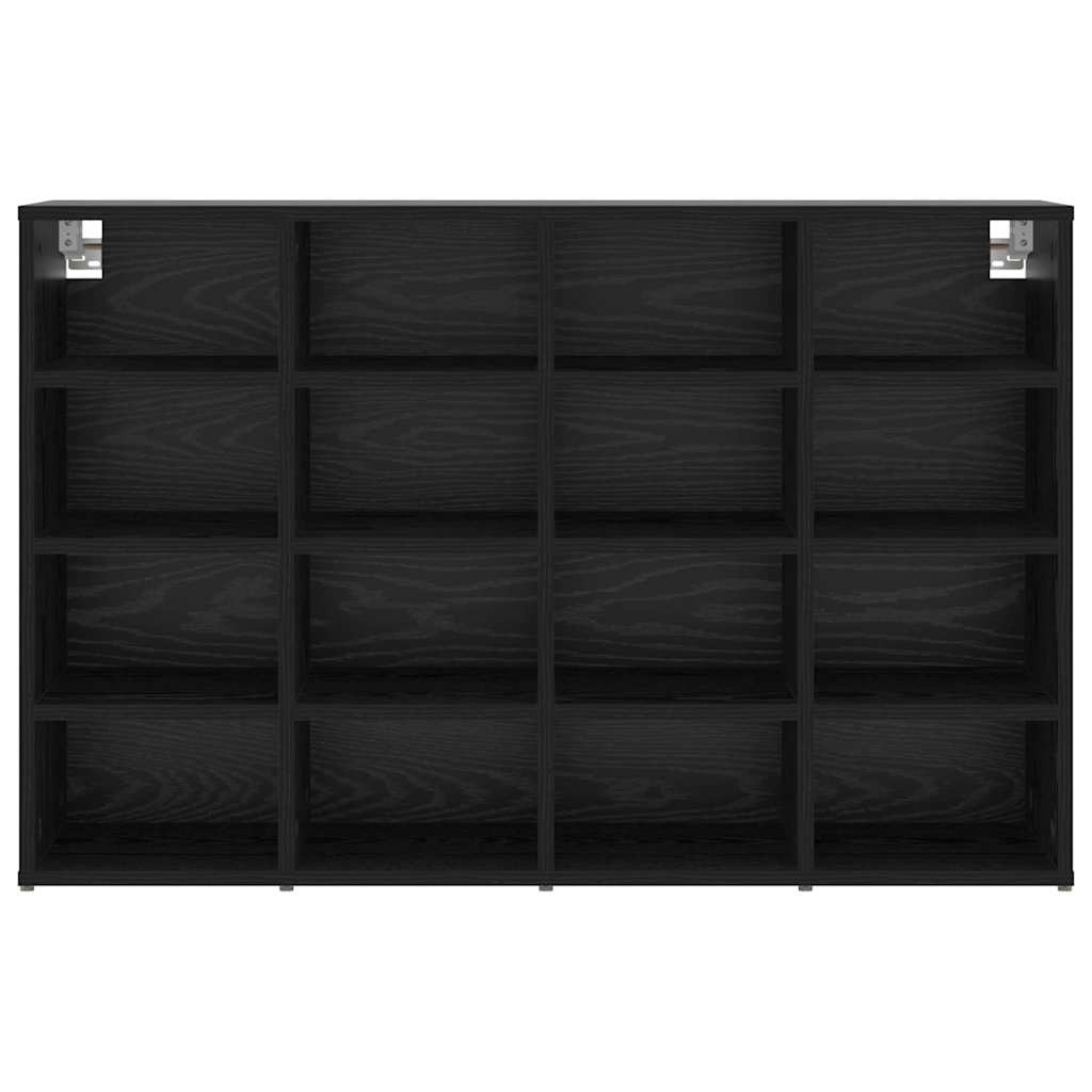 vidaXL Shoe Cabinet 103 x 30 x 67 cm Engineered Wood Black Oak