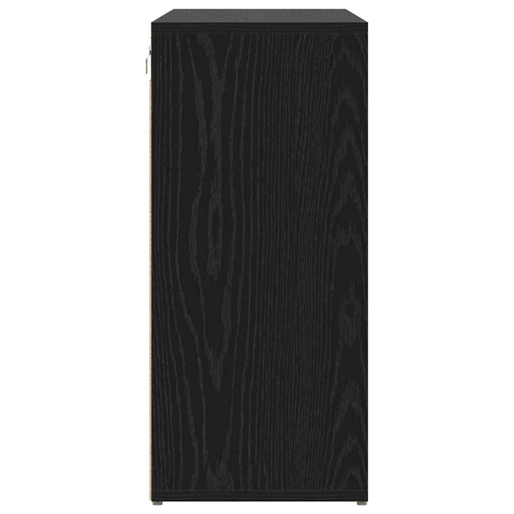 vidaXL Shoe Cabinet 103 x 30 x 67 cm Engineered Wood Black Oak