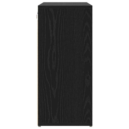 vidaXL Shoe Cabinet 103 x 30 x 67 cm Engineered Wood Black Oak