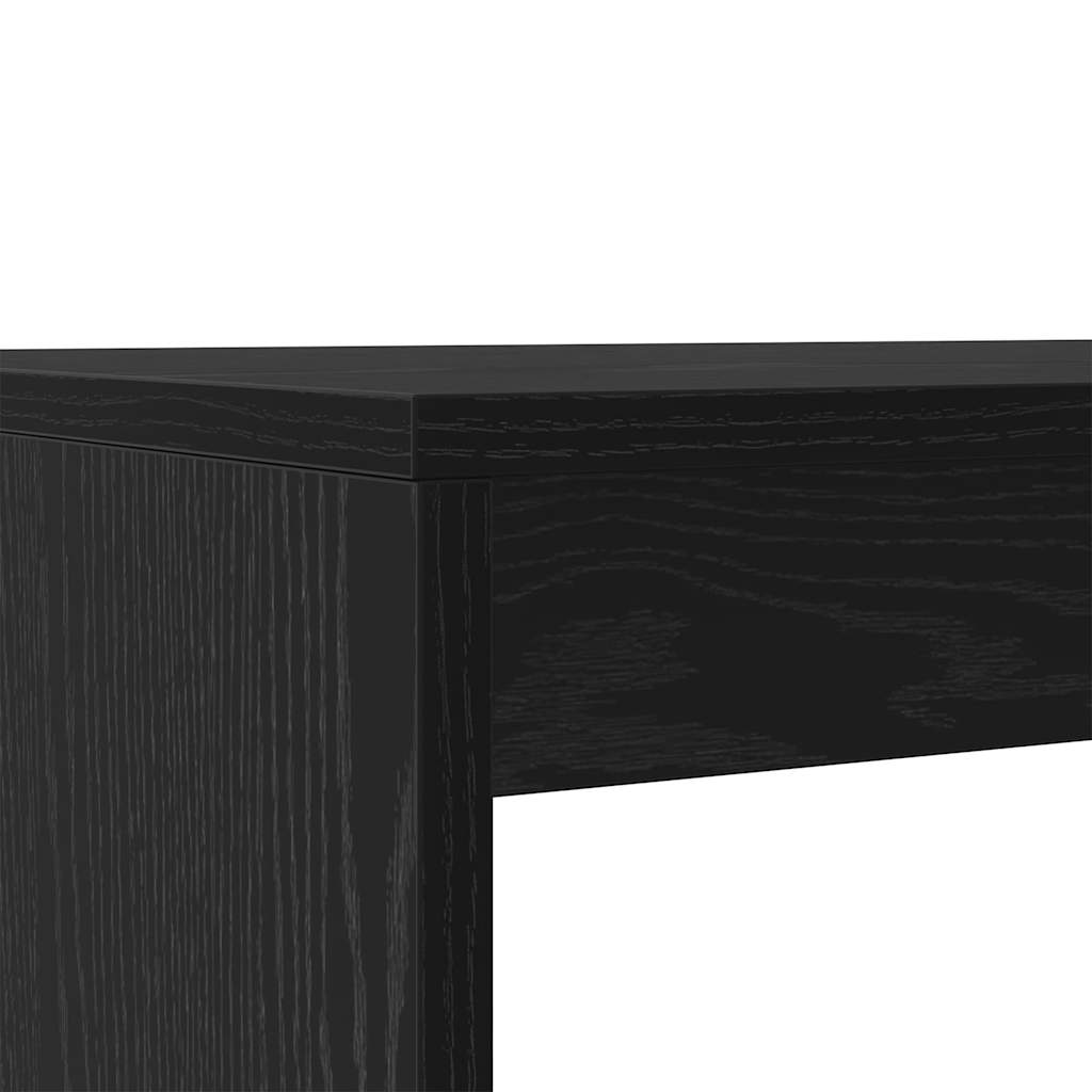 vidaXL Dining Set 2 pcs Black oak Engineered Wood