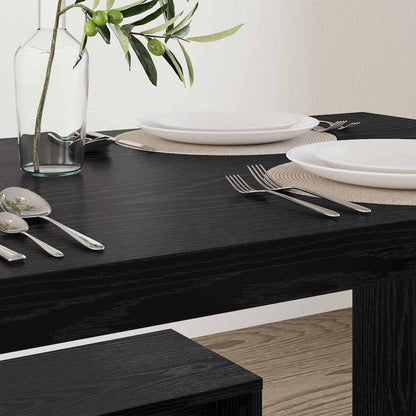vidaXL Dining Set 2 pcs Black oak Engineered Wood