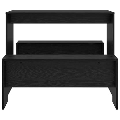 vidaXL Dining Set 2 pcs Black oak Engineered Wood