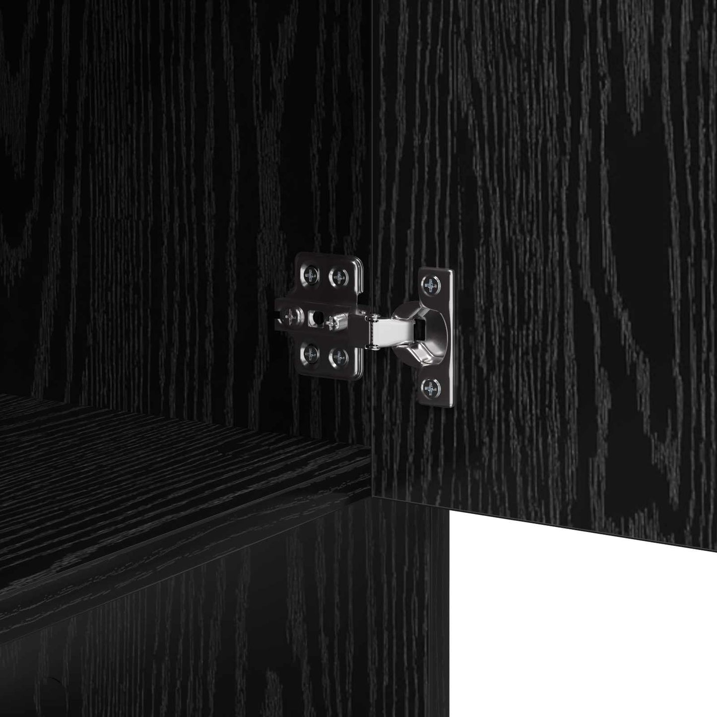vidaXL Sideboard Black Oak 97 x 29 x 75 cm Engineered Wood