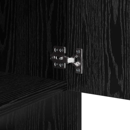 vidaXL Sideboard Black Oak 97 x 29 x 75 cm Engineered Wood