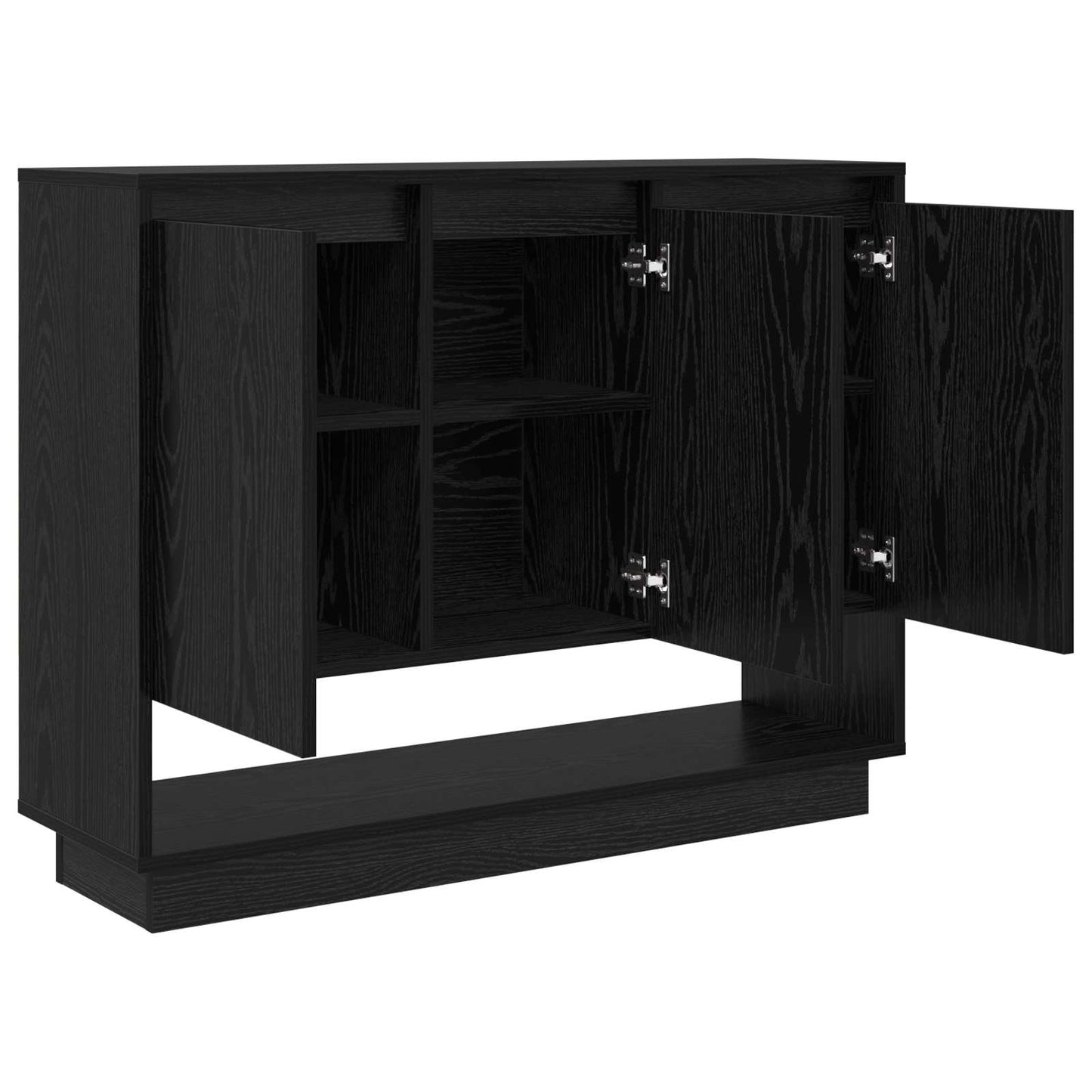 vidaXL Sideboard Black Oak 97 x 29 x 75 cm Engineered Wood