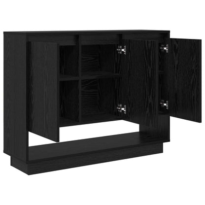 vidaXL Sideboard Black Oak 97 x 29 x 75 cm Engineered Wood