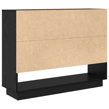 vidaXL Sideboard Black Oak 97 x 29 x 75 cm Engineered Wood