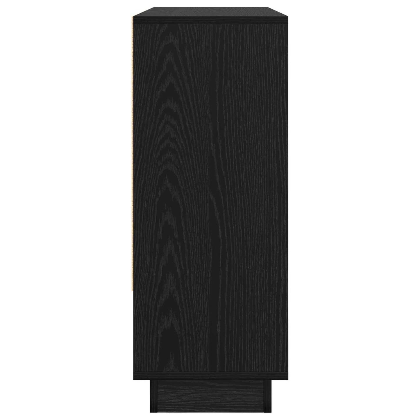 vidaXL Sideboard Black Oak 97 x 29 x 75 cm Engineered Wood