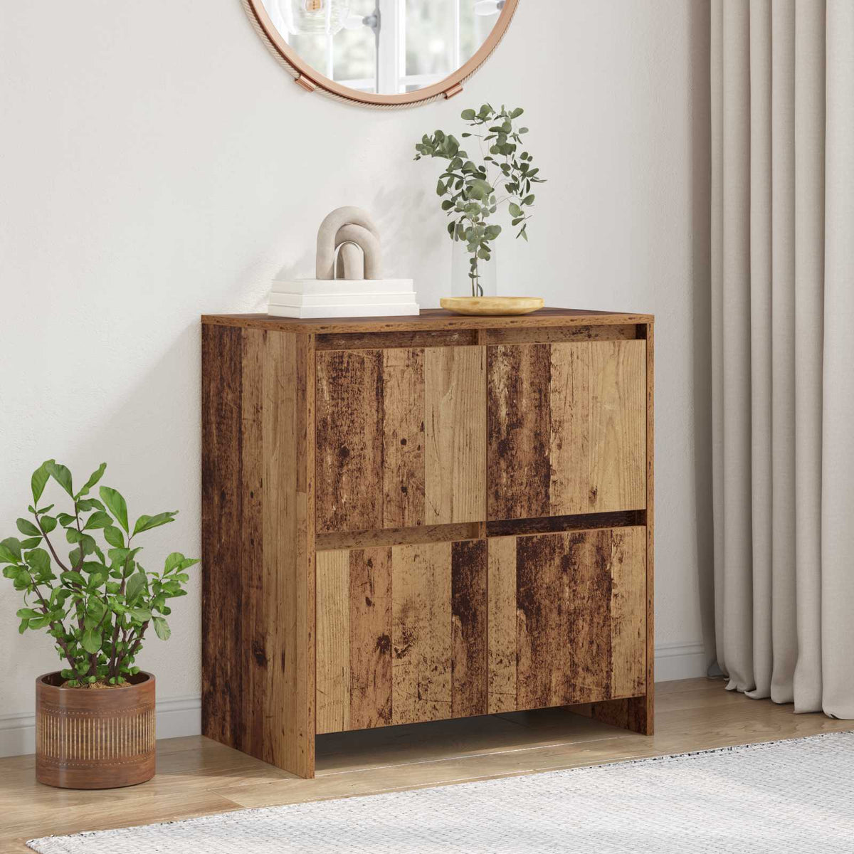 vidaXL Sideboard Old Wood 70 x 41 x 75 cm Engineered Wood