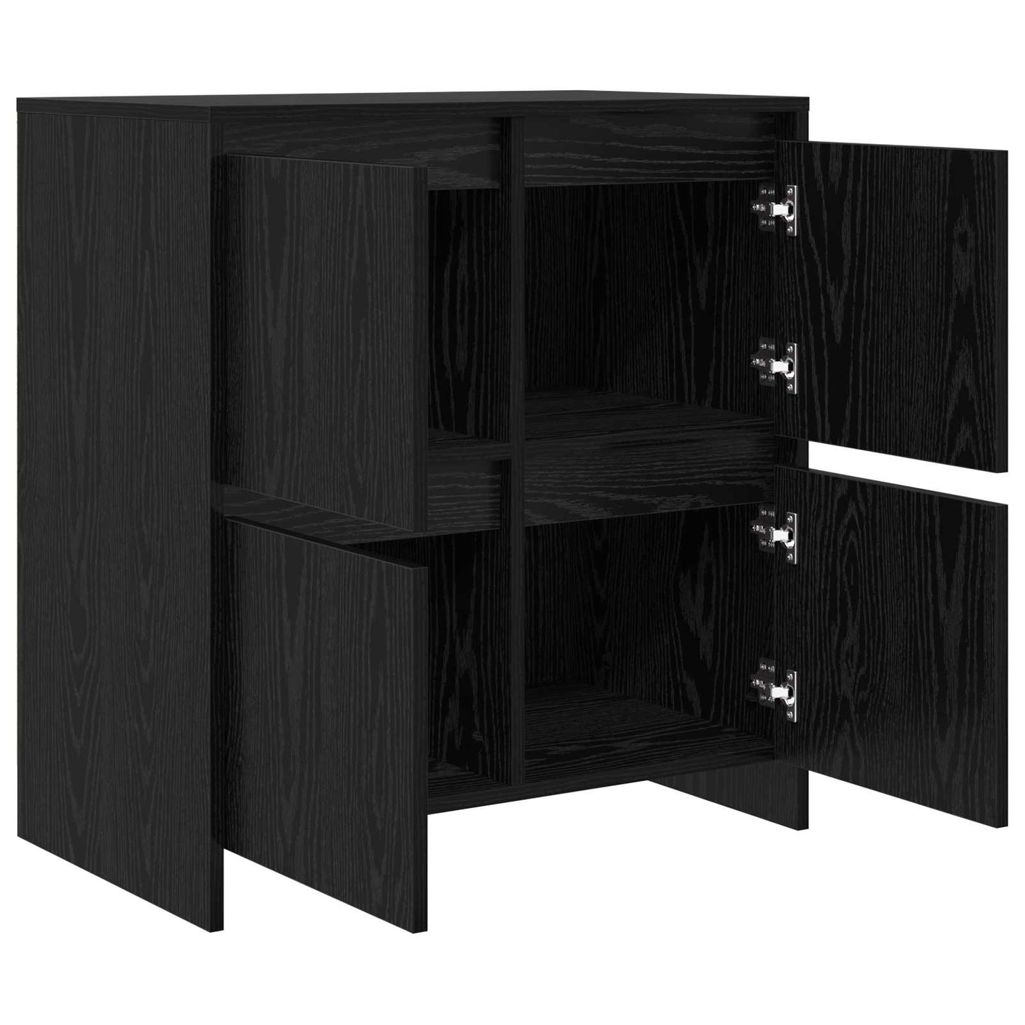 vidaXL Sideboard Black Oak 70 x 41 x 75 cm Engineered Wood
