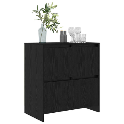 vidaXL Sideboard Black Oak 70 x 41 x 75 cm Engineered Wood