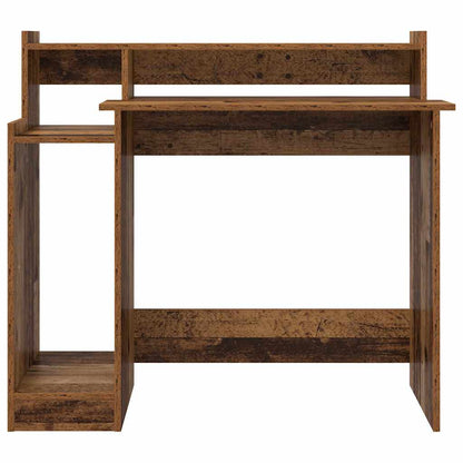 vidaXL Desk with Shelf Old Wood 97 x 45 x 90 cm Engineered Wood